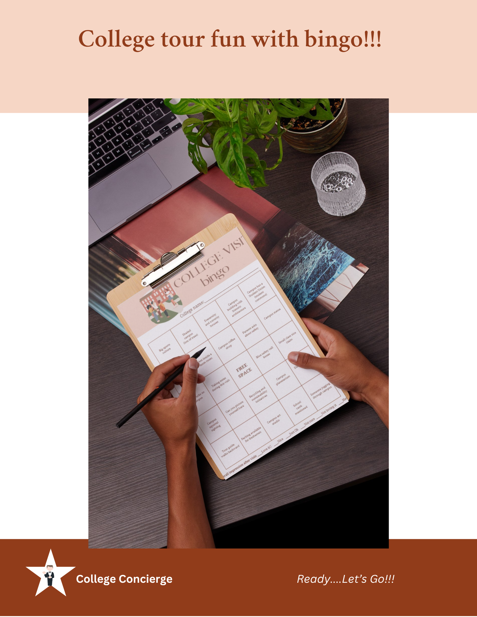 College Bingo Cards – Campus Visits Pack (15 Cards)