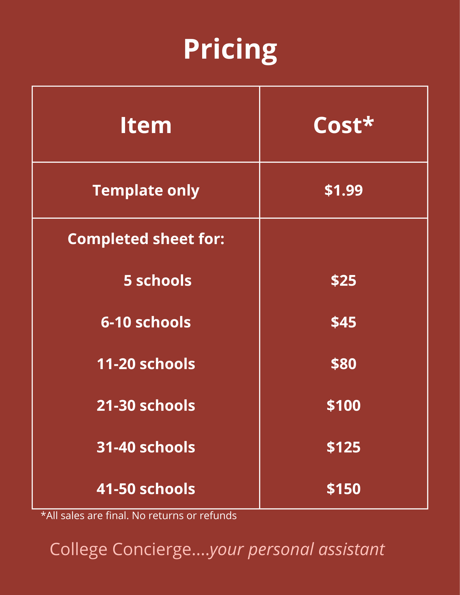 College comparison worksheet digital download - organize college applications
